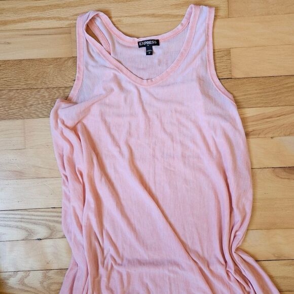 Express Pink Lightweight High Low Dress - Picture 3 of 8